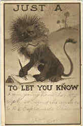 Just A "Lion" To Let Yo Know Postcard