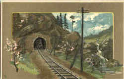 Train Tunnel Scene Railroad (Scenic) Postcard Postcard