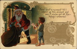 Santa and Little Boy Postcard