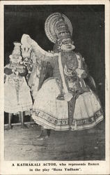 Kathakali Actor India Theatre Postcard Postcard