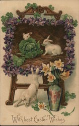 With Best Easter Wishes Postcard