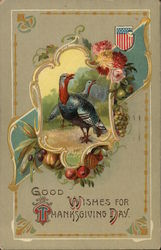 Good Wishes for Thanksgiving Day. Turkeys Postcard Postcard