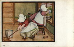 Scrubbing Day Postcard