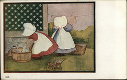 Wash Day. Postcard