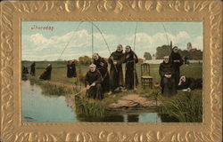 Thursday, Monks Fishing Postcard