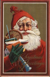 Christmas Greeting Santa Claus Postcard Postcard