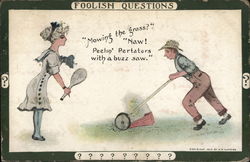 Foolish Questions Comic, Funny Postcard Postcard Postcard