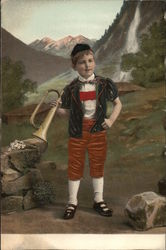 Child with Horn Postcard