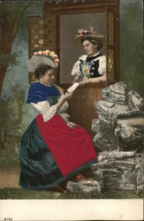 Women reading Postcard