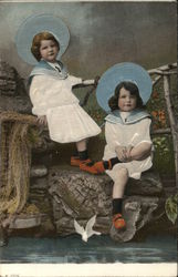 Boy and Girl Postcard