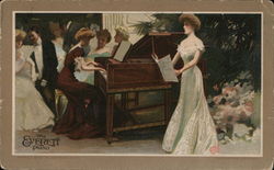 The Everett Piano Pianos Trade Card Trade Card Trade Card