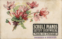 Schultz Pianos Satisfy Everywhere Postcard