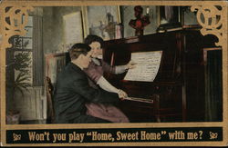 Won't You Play "Home Sweet Home" With Me? Postcard