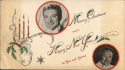 Merry Christmas & a Happy New Year from Liberace and George Liberace Pianos Postcard Postcard