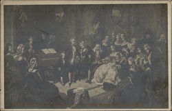 People Gathered for Piano Concert, Mozart Postcard