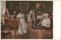 Woman Singing for Audience Postcard