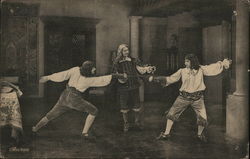 Scene from Les Trois Mousquetaires (The Three Musketeers) 1921 Actors Postcard Postcard