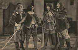 Scene from Les Trois Mousquetaires (The Three Musketeers) 1921 Actors Postcard Postcard