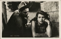 Raf Vallone & Slivana Manganu in Bittere Rijst. Actors Postcard Postcard