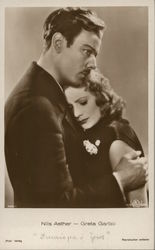 Nils Asher - Greta Garbo Actors Postcard Postcard