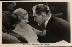 Paul Lukas and Ruth Chatterton Actors Postcard Postcard