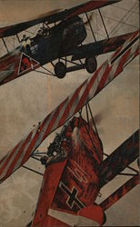 Aerial Dogfight Postcard