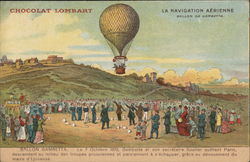 Hot Air Balloon in Paris Postcard