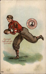 Cornell, I yell yell yell Cornell Football Man Postcard