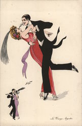 Man and Woman Dancing Postcard