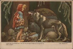 Little Red Riding Hood Fairy Tales Postcard Postcard