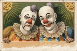 Pair of Clowns Postcard