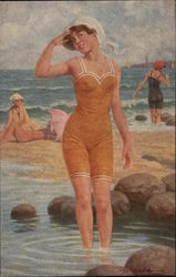 Girl at the beach Postcard