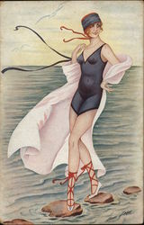 Art Deco Sur La Plage Xavier Sager Postcard Postcard Postcard