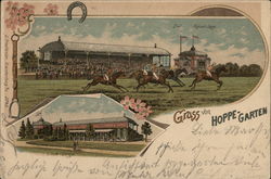 Horse Racing Gruss von Hoppe-Garten Postcard