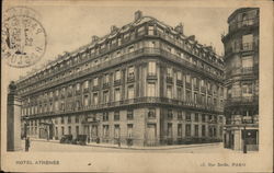 Hotel Athenee, Rue Scribe Paris, France Postcard Postcard