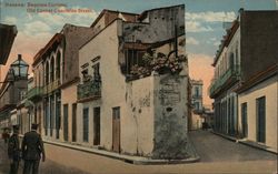 Old Corner Cuarteles Street Havana, Cuba Postcard Postcard