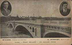 Pont Wilson, ded. 14 Juillet 1918 Lyon, France Postcard Postcard