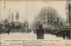 Fete de l'Independence Americaine a Paris le 4 juliet 1918 Postcard