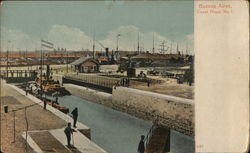 Canal Dique 1 Buenos Aires, Argentina Postcard Postcard