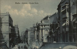 Strada Reale Valletta, Malta Postcard Postcard