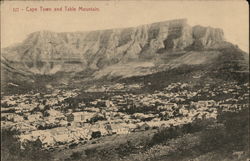 Cape Town and Table Mountain South Africa Postcard Postcard