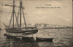 Corso Vittorio Emmanuel Visto da Mare Taranto, Italy Postcard Postcard