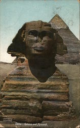 Sphinx and Pyramid Cairo, Egypt Africa Postcard Postcard