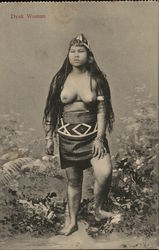 Dyak Woman, Topless Indonesia Asian Postcard Postcard