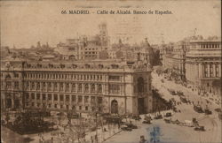 Calle de Alcala, Banco de Espana Postcard