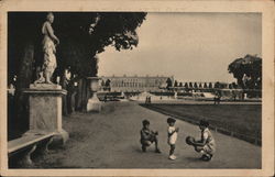 Boys' Games in the Parks of Paris France Postcard Postcard