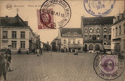 Mouscron Place et Rue de Courtrai Belgium Benelux Countries Postcard Postcard