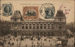 La Gare du Nord et Place Rogier Brussels, Belgium Benelux Countries Postcard Postcard