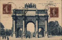 Arc de Triomphe du Carrousel Paris, France Postcard Postcard