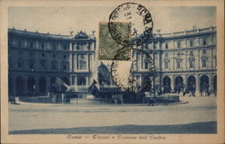 Piazza e Fontana dell' Esedra Postcard